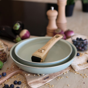 Lot de 2 poêles céladon revêtement céramique - Tous feux COLORAMA