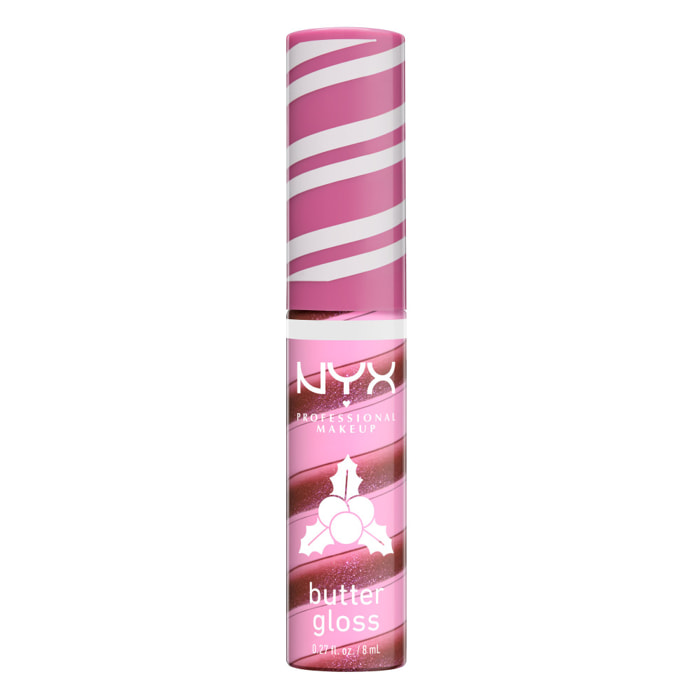 NYX Professional Makeup Butter Gloss Swirl Holly Berry Edition Limitée Holidays 2024