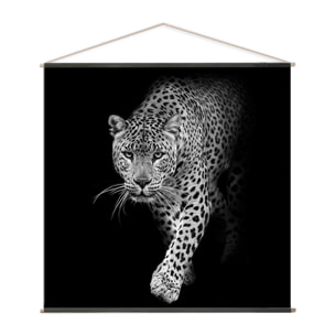 Toile murale LEOPARD - Noir