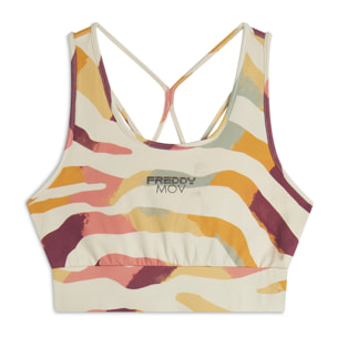 Top Sportivo con sostegno medio e Fantasia Zebrata