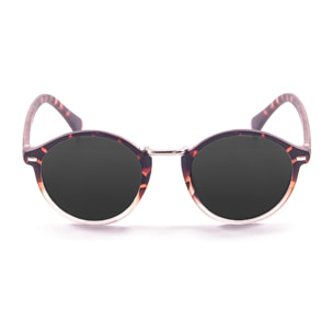 Gafas de sol OCEAN LILLE - Mate carey arriba y blanco trans abajo / Plana ahumada