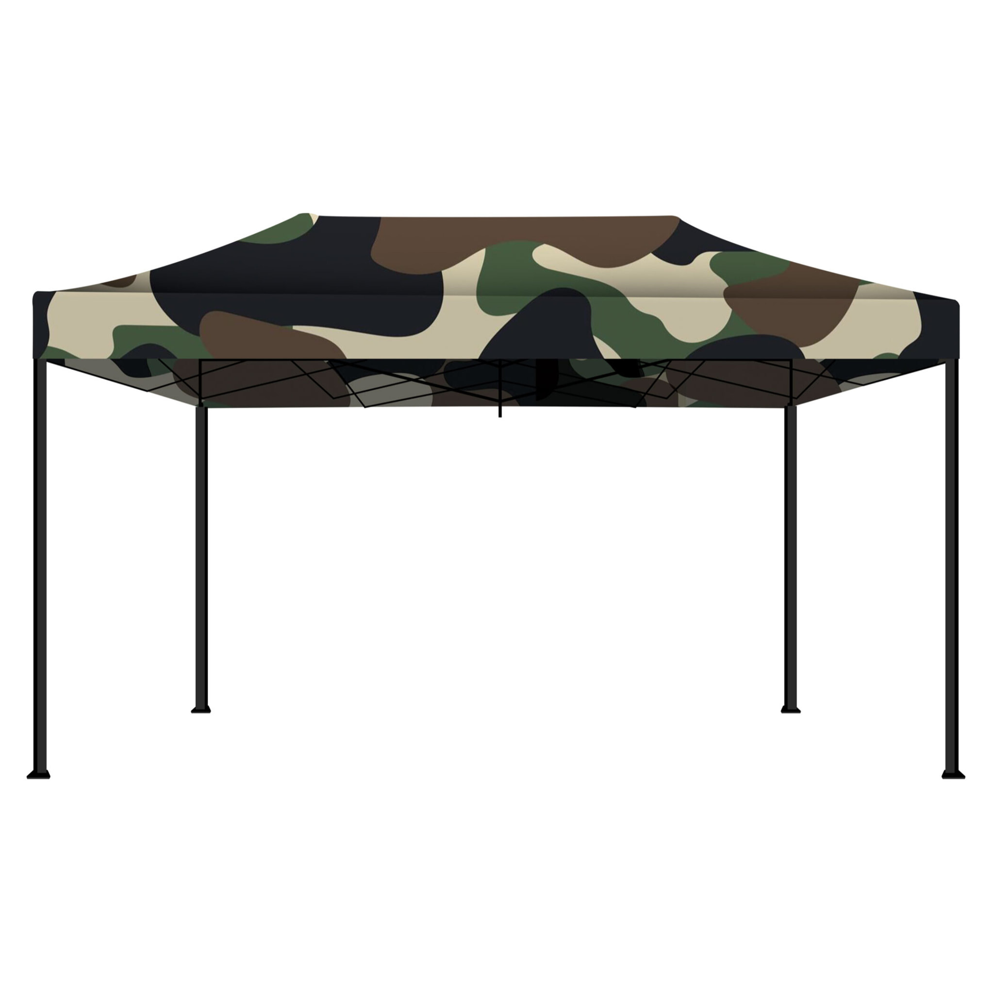 Kebon Tenda / Gazebo Per Giardino 3X4,5 Mt Impermeabile Tendone Pieghevole Per Fiere E Mercati Colore Camouflage