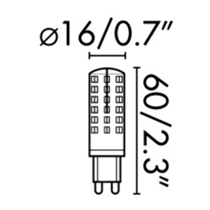 Ampoule G9 LED 5W 2700K 500Lm