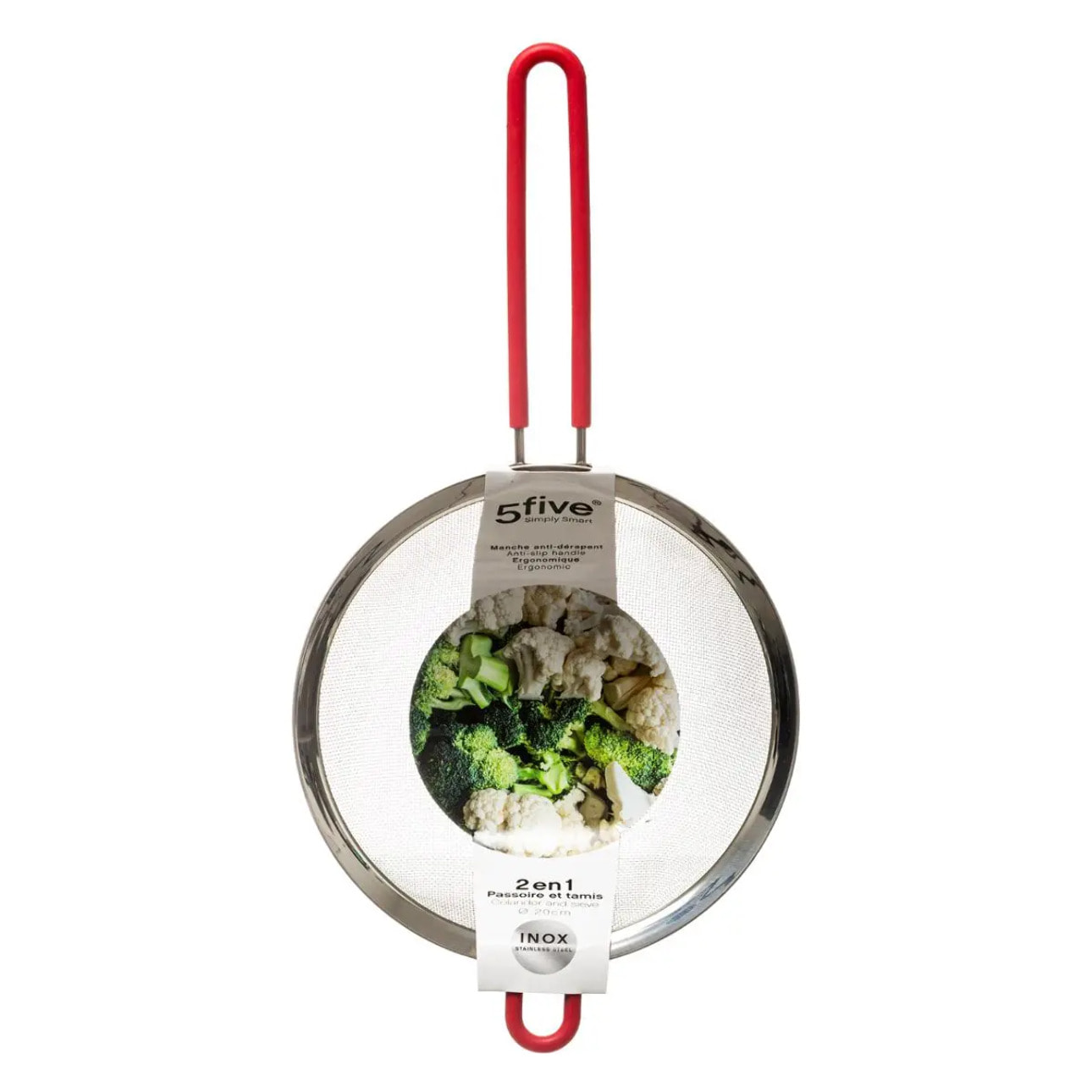 Passoire tamis inox/siliconne 20cm