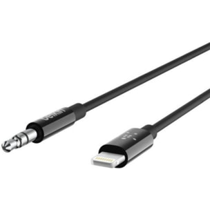 Câble Lightning BELKIN vers Jack 3.5mm noir