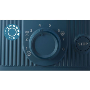 Grille-pain PHILIPS HD2511/70 Toaster bleu Série 3000, 2 fentes, 900W