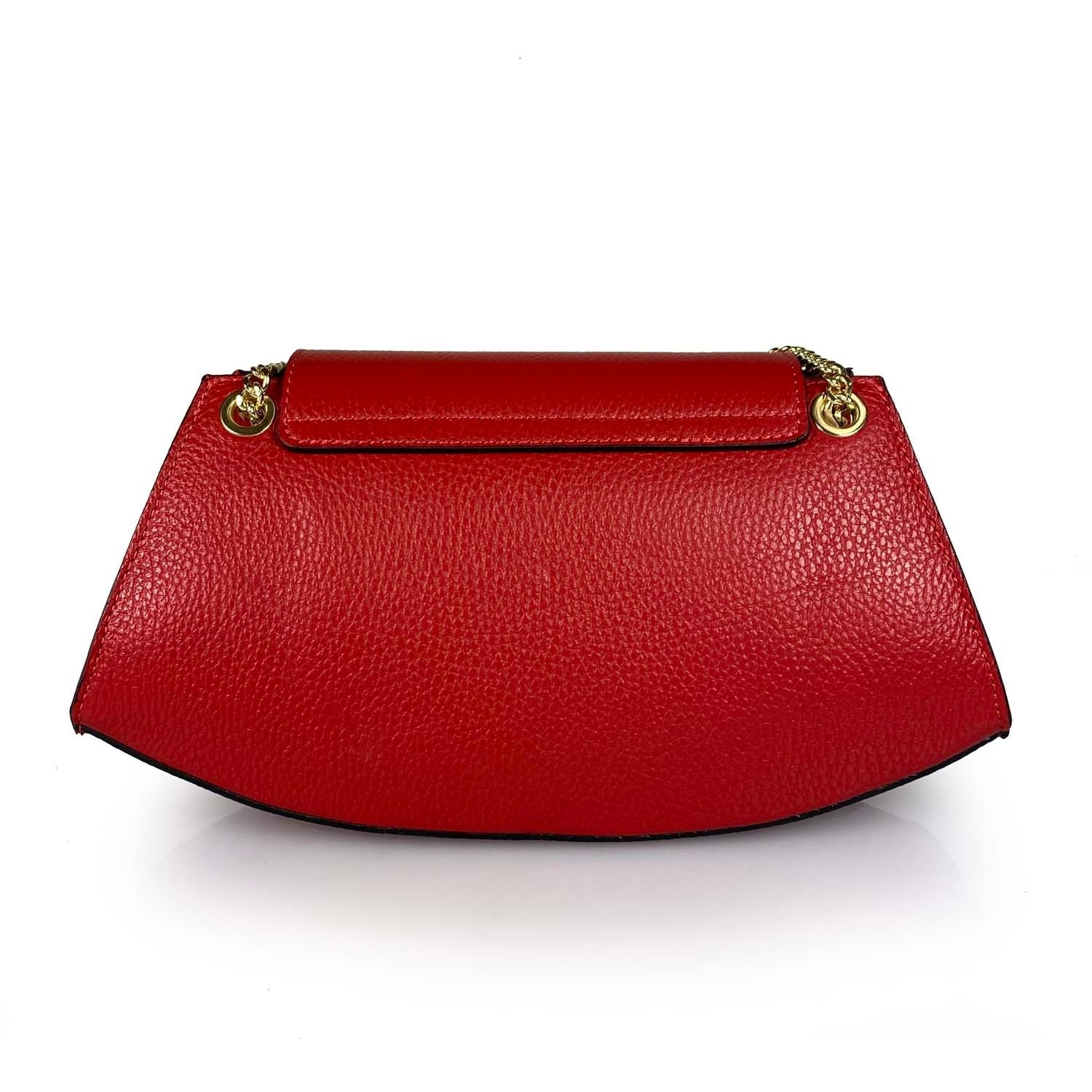 Borse Donna colore Rosso-in pelle Made in Italy 32x16x13cm