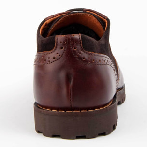 Zapato Oxford De Piel - Marron