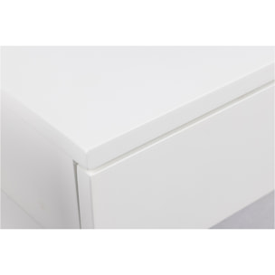 Table de chevet murale blanche avec tiroir NASTY