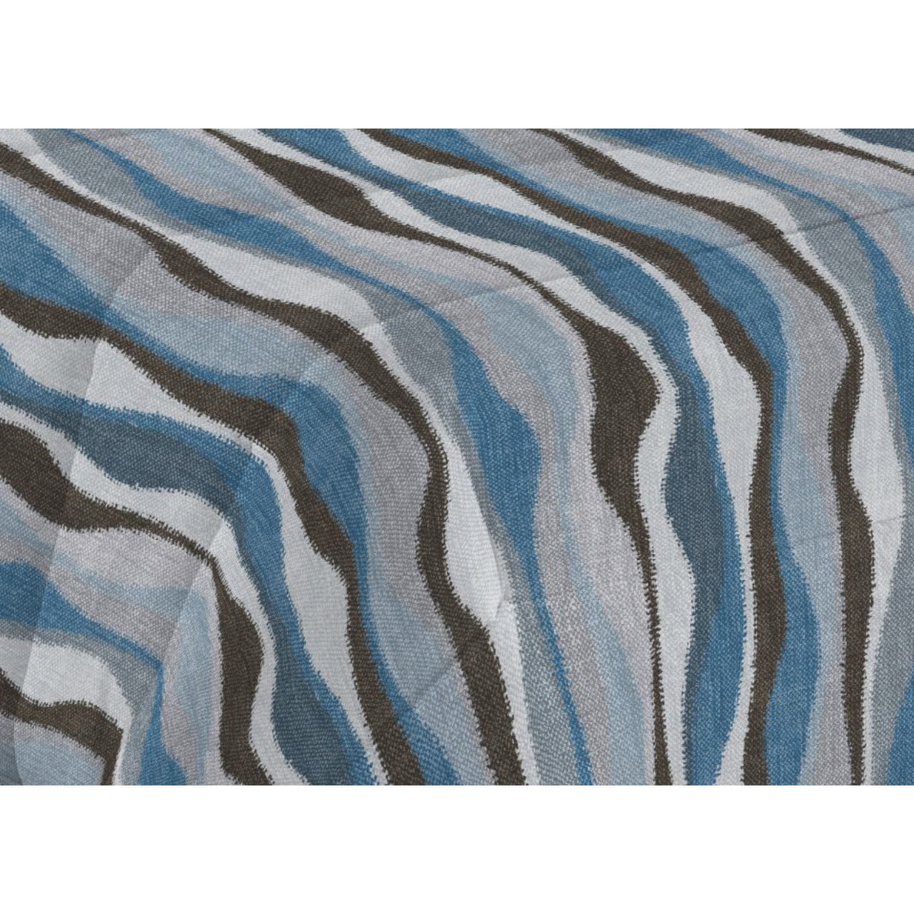 Trapunta Invernale 300gr Made in Italy Piumone Clado Linea Diadema Disegno Onda Blu