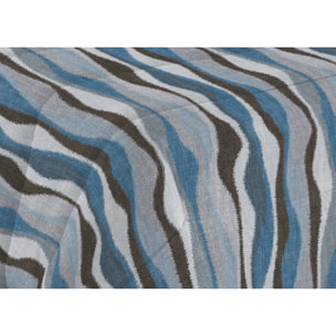 Trapunta Invernale 300gr Made in Italy Piumone Clado Linea Diadema Disegno Onda Blu
