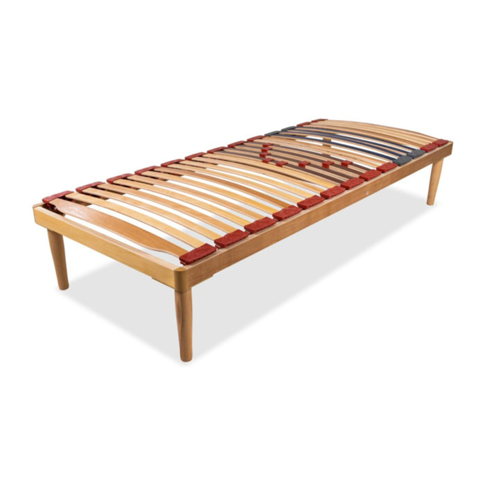 Rete a doghe in faggio mod. DynActive mis. 90x200 con doghe ammortizzate e basculanti