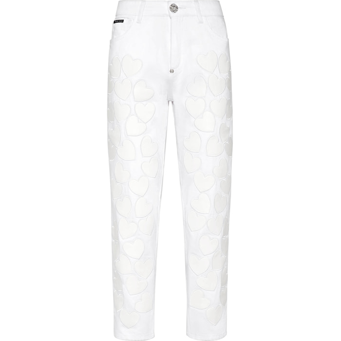 PHILIPP PLEIN Vaqueros Mom Fit HEART