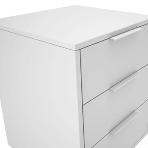 Mesita de noche Numa 3 cajones Blanco - Oak Soft