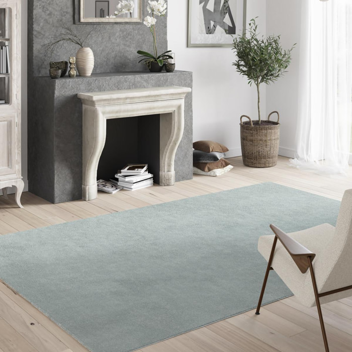 Tapis salon et chambre tissé motif uni NEMI