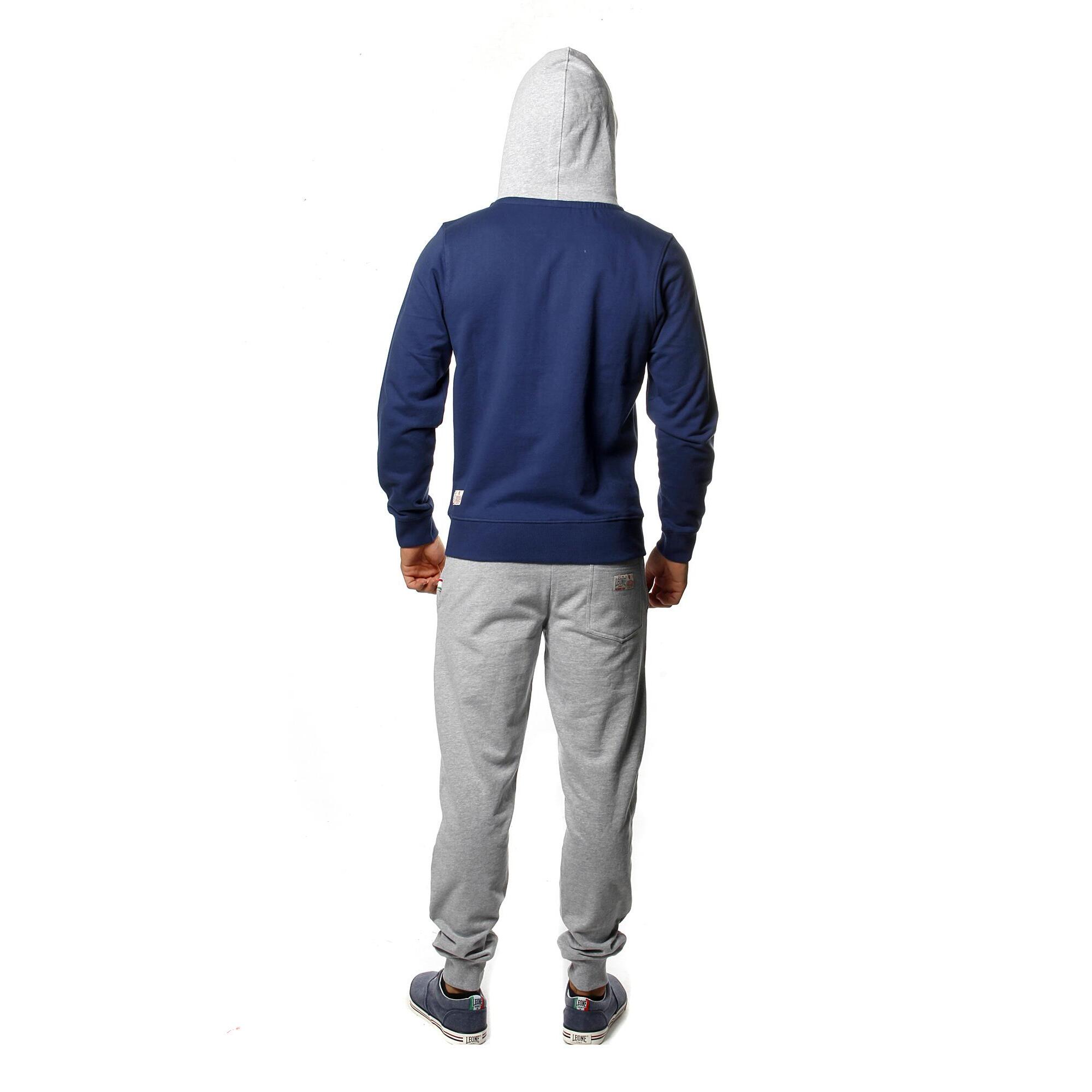 Chándal de invierno cepillado para hombre Leone Basic Vintage con capucha y cremallera
