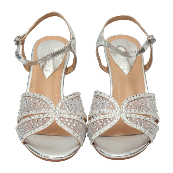 Sandali con strass - tacco 8,0 cm