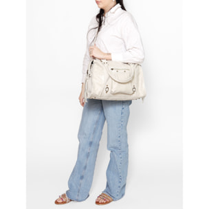 Borsa a spalla da donna - Modello Elara - Vera pelle - 41.0 x 28.0 x 13.0 cm