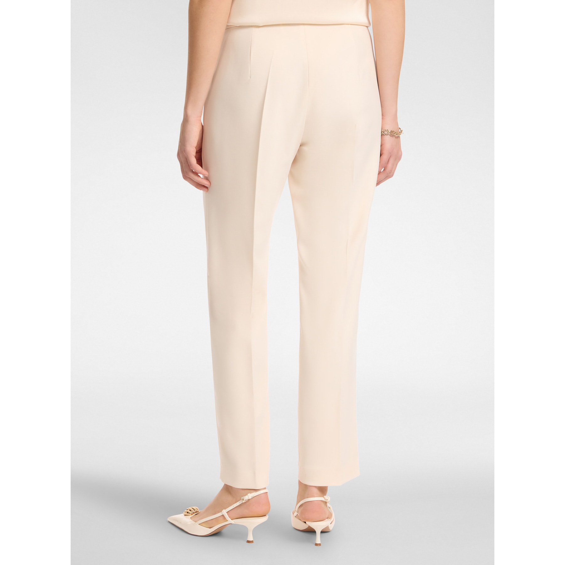 Elena Mirò - Pantalones rectos de cady elástico - Beige