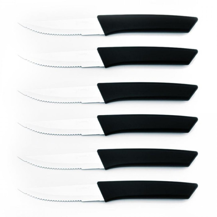 6 Couteaux à Steak Noir 23,8cm - ''gibbs''
