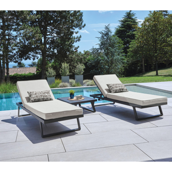 Salon de jardin modulable - 6 places - OAKLAND BEIGE