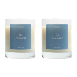 Set de 2 velas aromáticas 200gr aroma cashmere scalpers