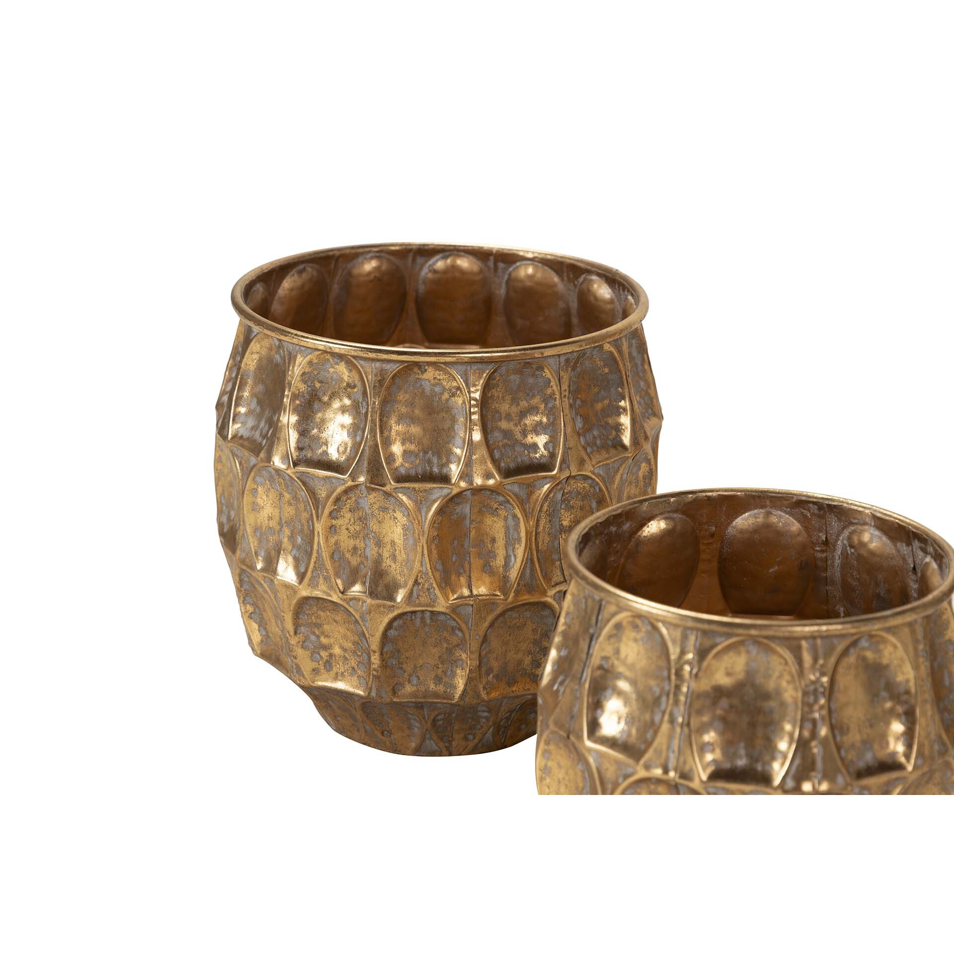 Set 3 Maceteros Metal 38x38x37 30x30x29 23x23x24 Cm