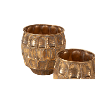 Set 3 Maceteros Metal 38x38x37 30x30x29 23x23x24 Cm