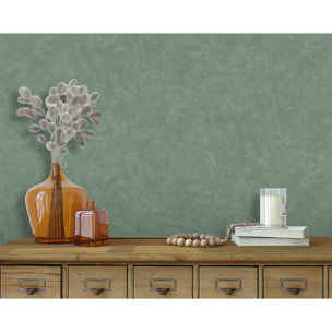 Papier peint texture béton vert apaisant