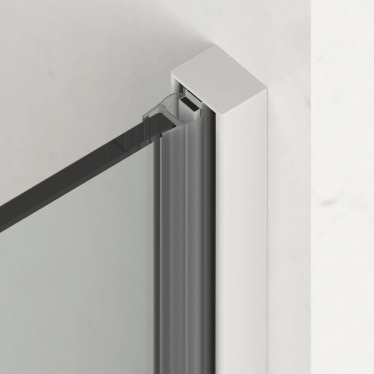 X-MOTION Porte de douche 140x200cm Coulissante, anticalcaire avec profilé blanc (SATBWIXM140NIKAB)