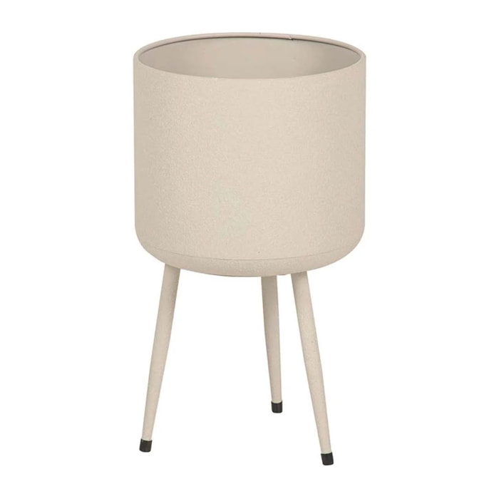Plantero Metal Beige 23x23x40 Cm