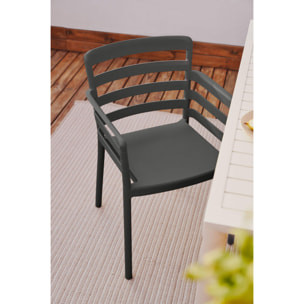 Silla de exterior apilable Nariet negro