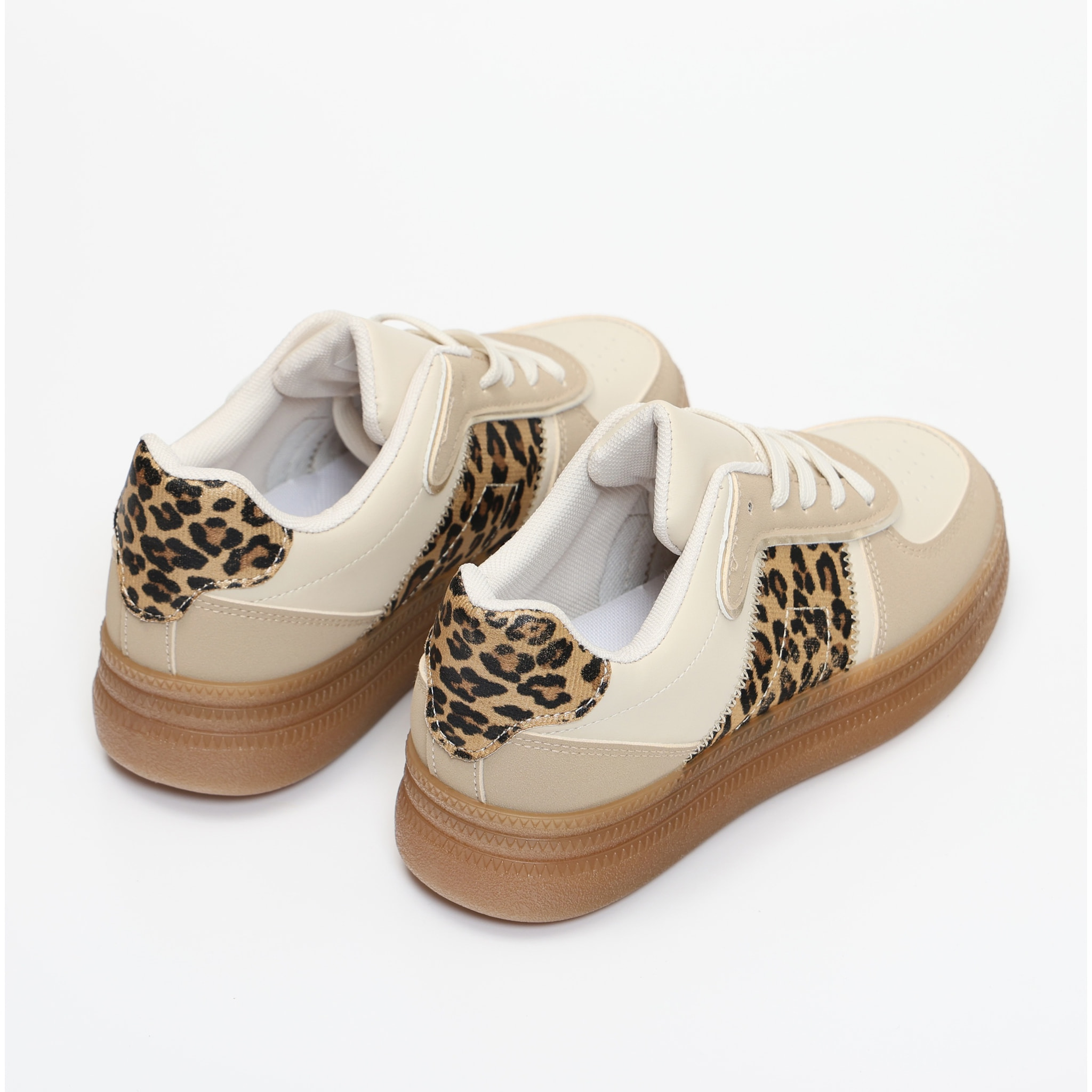 Sneakers in simil pelle multicolore