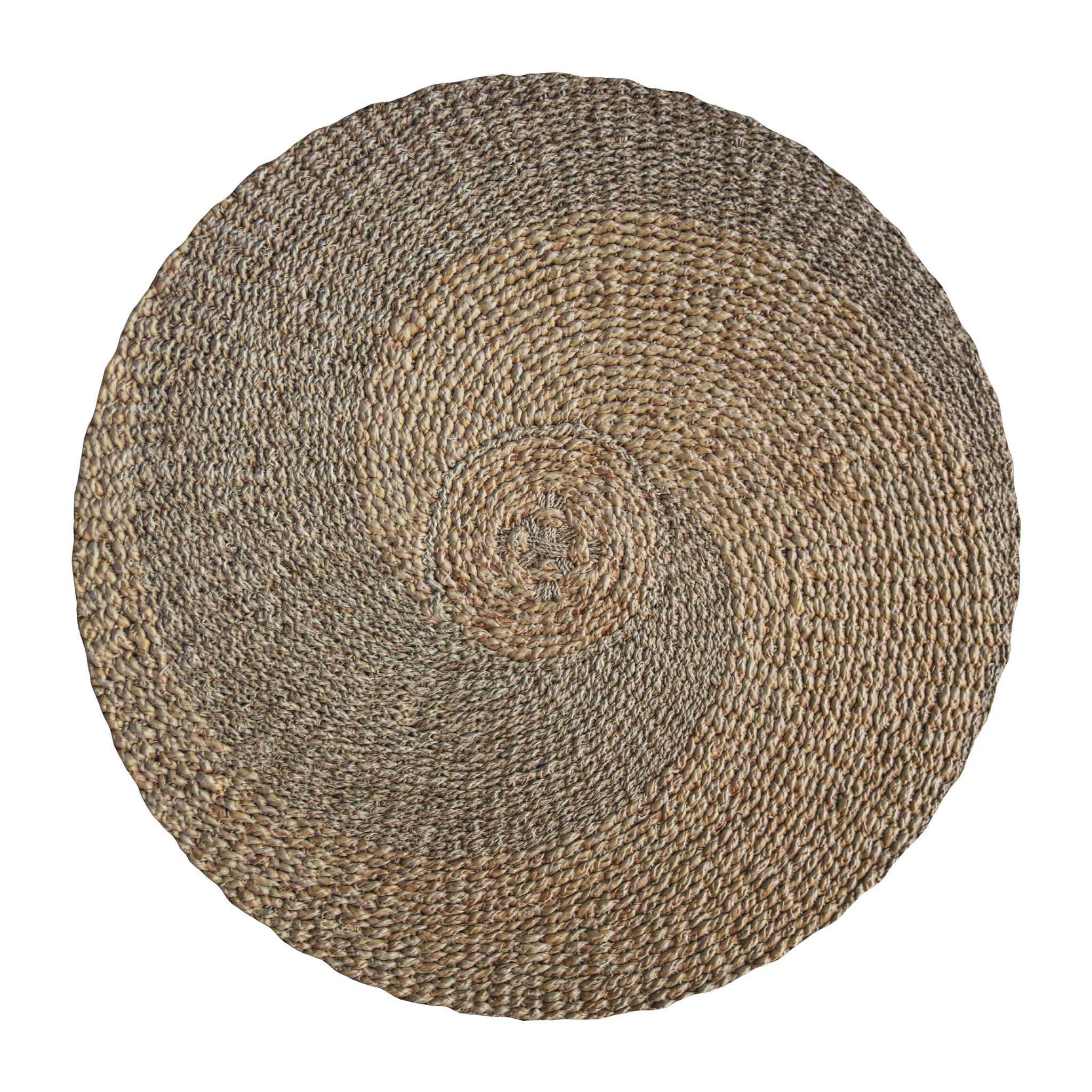 Tapis rond Ivy 120cm en jacinthe d'eau