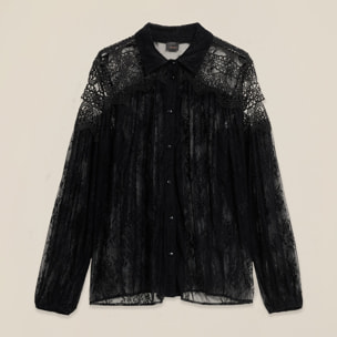 Oltre - Camicia in pizzo - Nero
