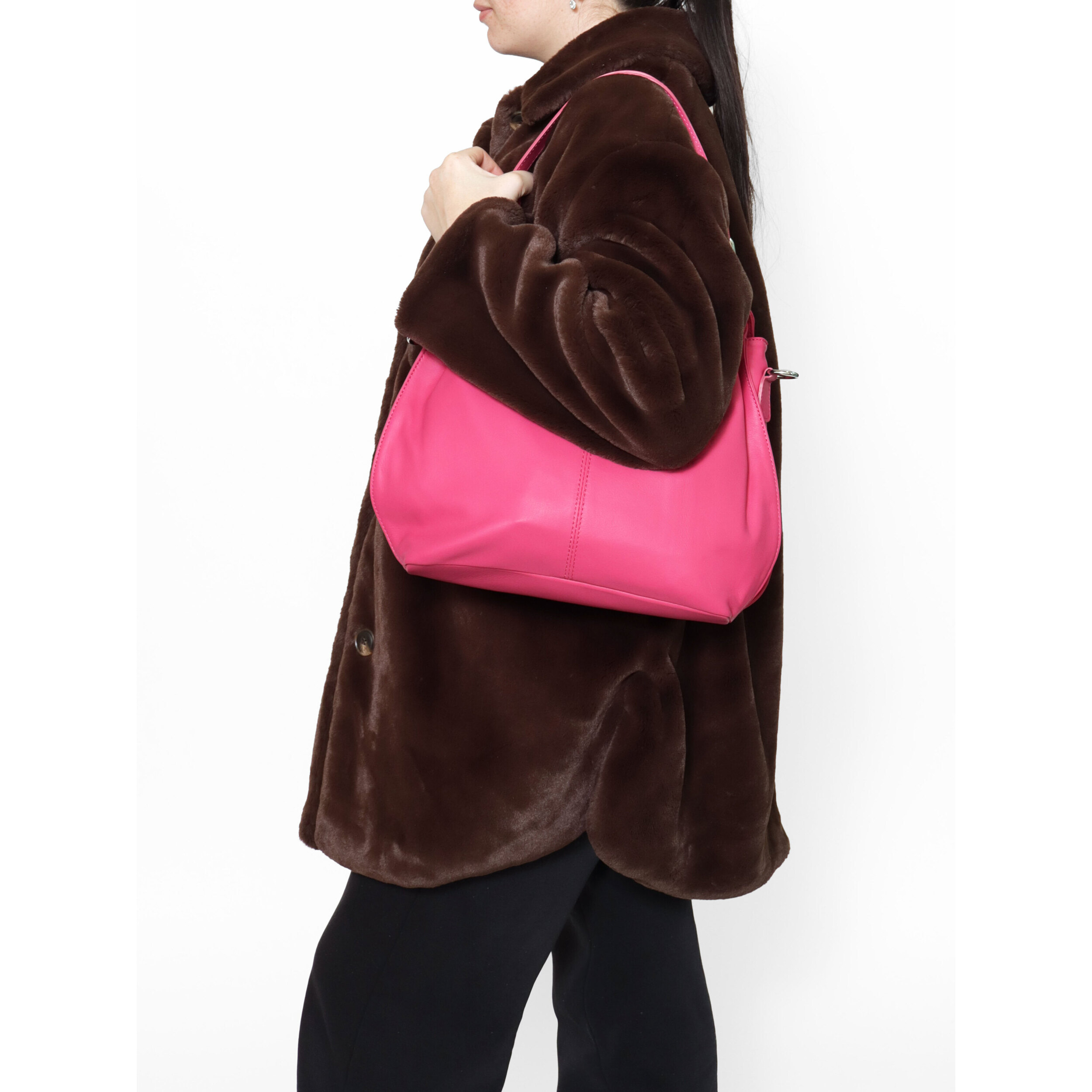 Borsa a mano da donna Made in Italy - Modello Ereba - 100% pelle - 38.0 x 30.0 x 12.0 cm