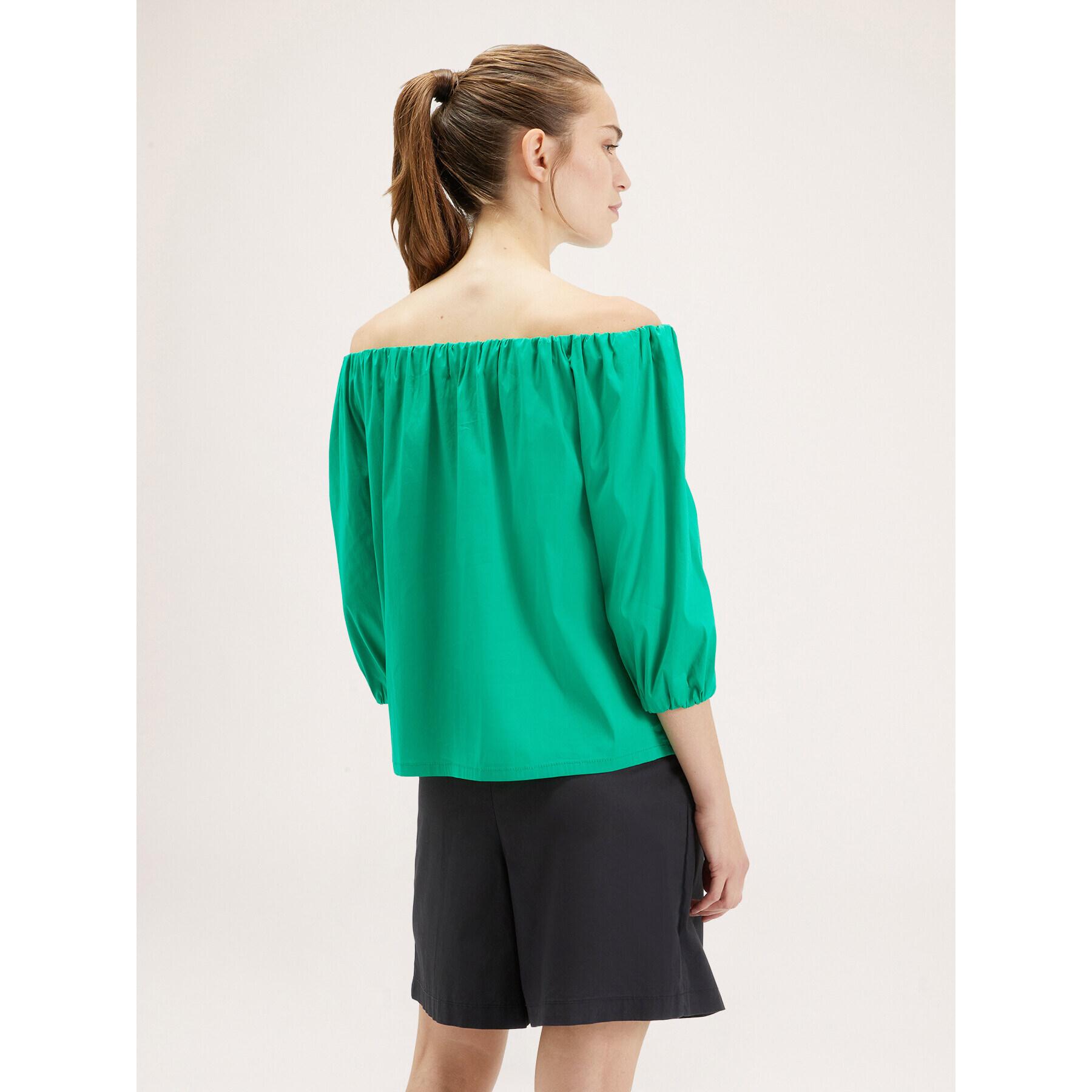 Motivi - Blusa con scollo elastico off-shoulder - Verde