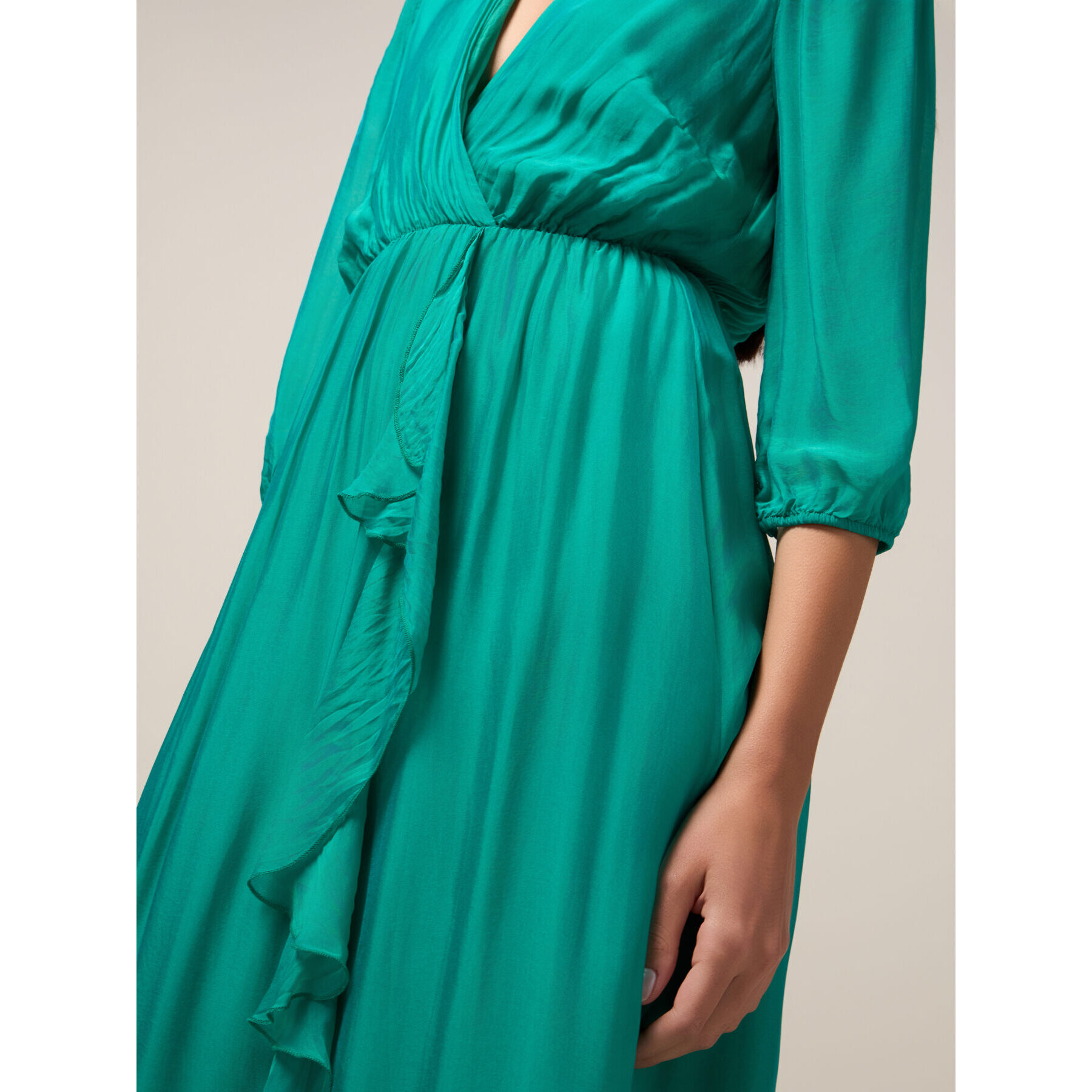 Oltre - Vestito lungo misto seta - Verde