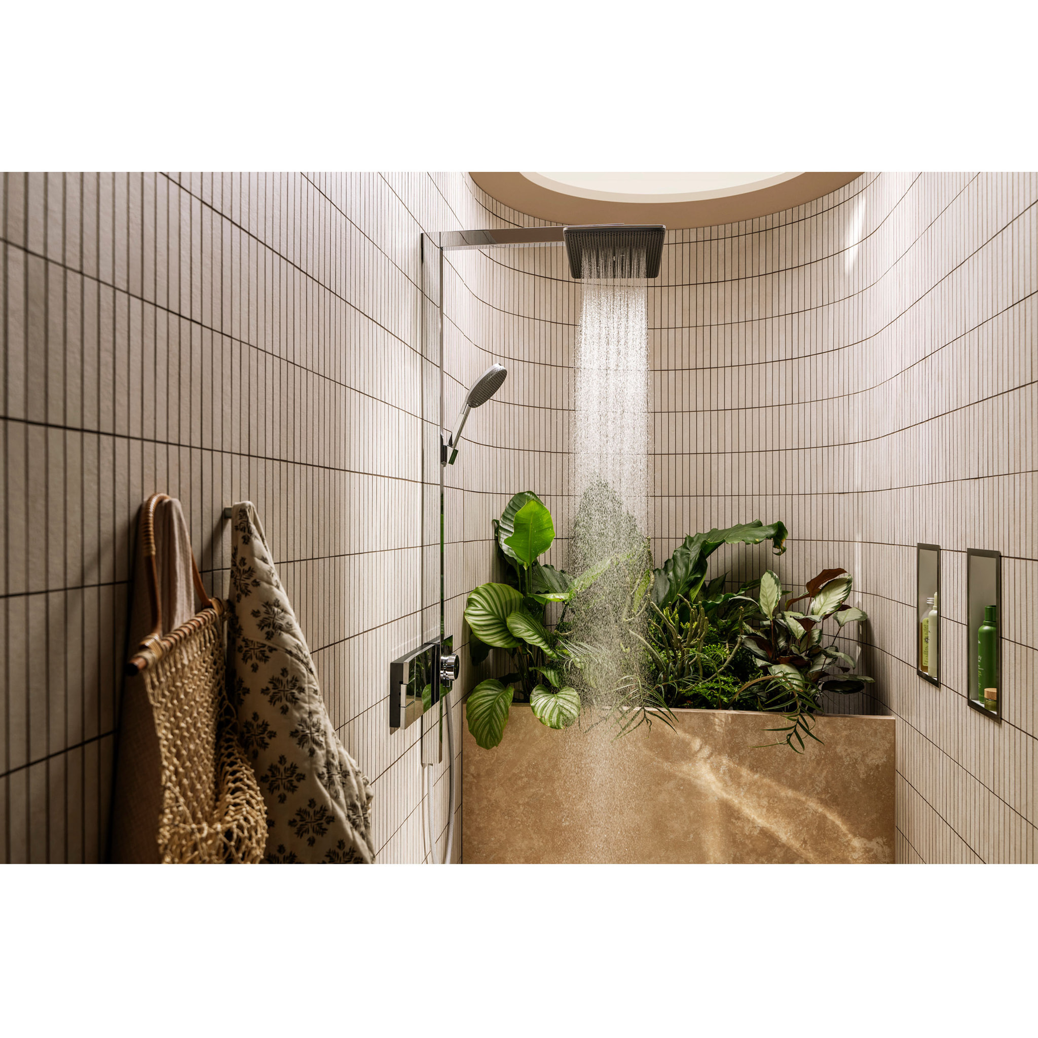 Colonne de douche Raindance Alive Q 2 jets avec thermostatique ShowerSelect Comfort, chromé