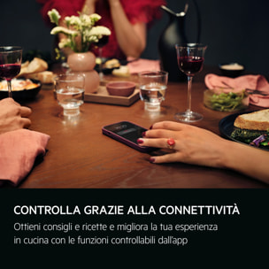 AEG Horno de vapor Serie 6000 SenseCook con SteamCrisp con Display LED Explore V7PBR521SB