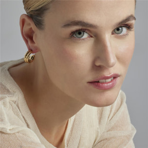 Pendientes Lux by Lux acabadoss en oro amarillo de 18k
