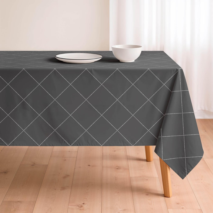 Mantel antimanchas TRAMA ANTRACITA - 100% algodón