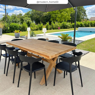 Table de jardin 200 cm en bois de teck massif - Suri