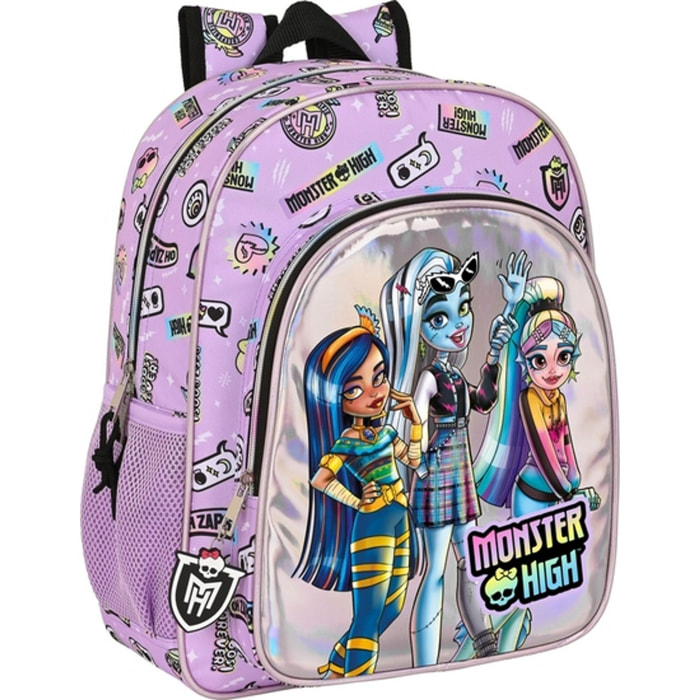 Mochila junior adapt.carro monster high "best boos"
