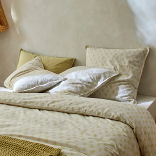 Housse de couette SARI ECUME en 100% percale de coton organic- jaune clair - vendue seule