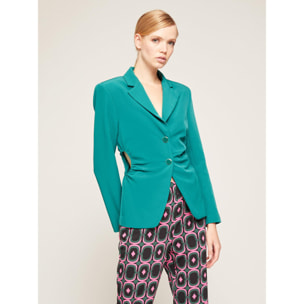 Motivi - Giacca blazer con motivo cut-out sui fianchi - Verde