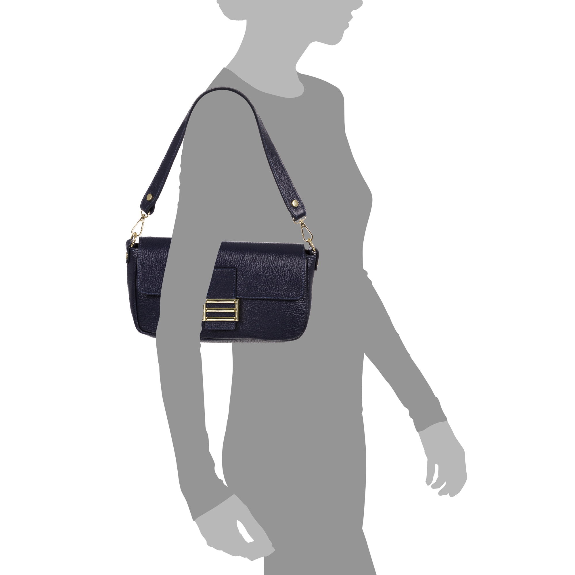 Alluvioni bolso de mano y bolso bandolera mujer. Piel auténtica acabado Dollaro.