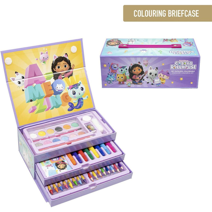Maletin Papeleria Coloreable La Casa De Muñecas De Gabby