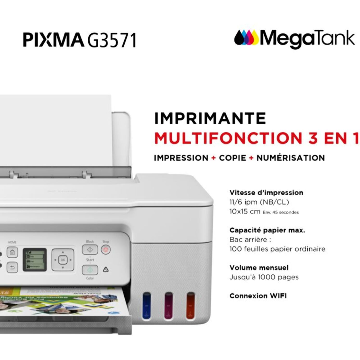 Imprimante jet d'encre CANON Megatank G3571