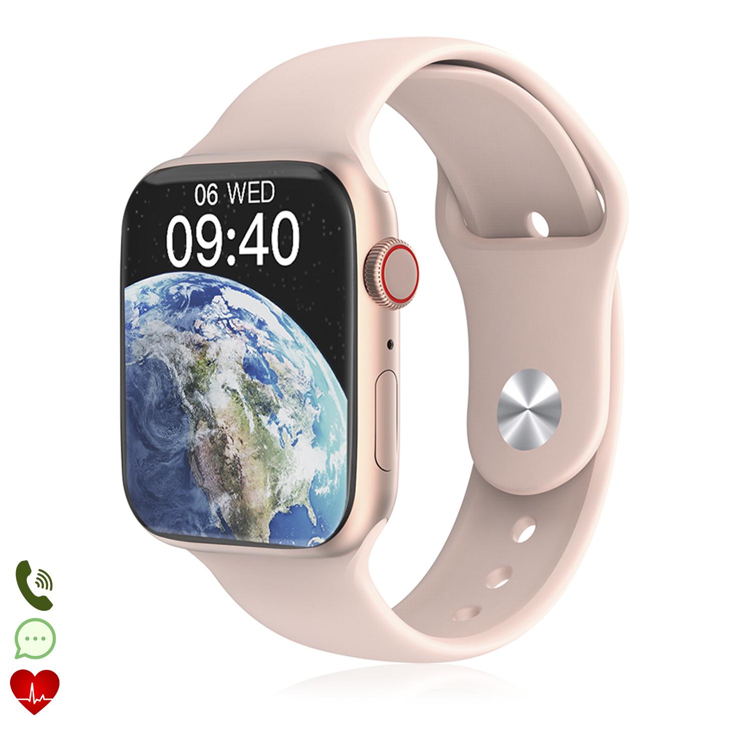 Smartwatch W29 Max con pantalla de 2.1 y modo always on. Monitor cardiaco 24h, O2 en sangre, notificaciones de Apps.